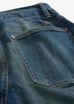 bonprix Bekleidung·Shirts & Tops|Jeans^Flared-Jeans Mid Waist dunkelblau denim