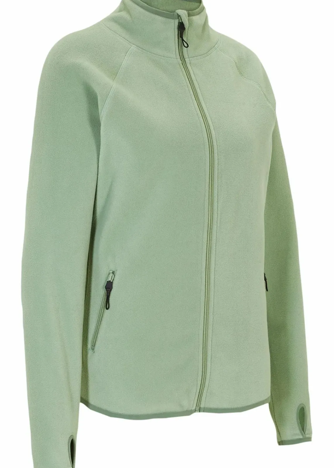 bonprix Jacken & Mäntel|Sweat^Fleecejacke mit Reißverschluss-Taschen piniengrün