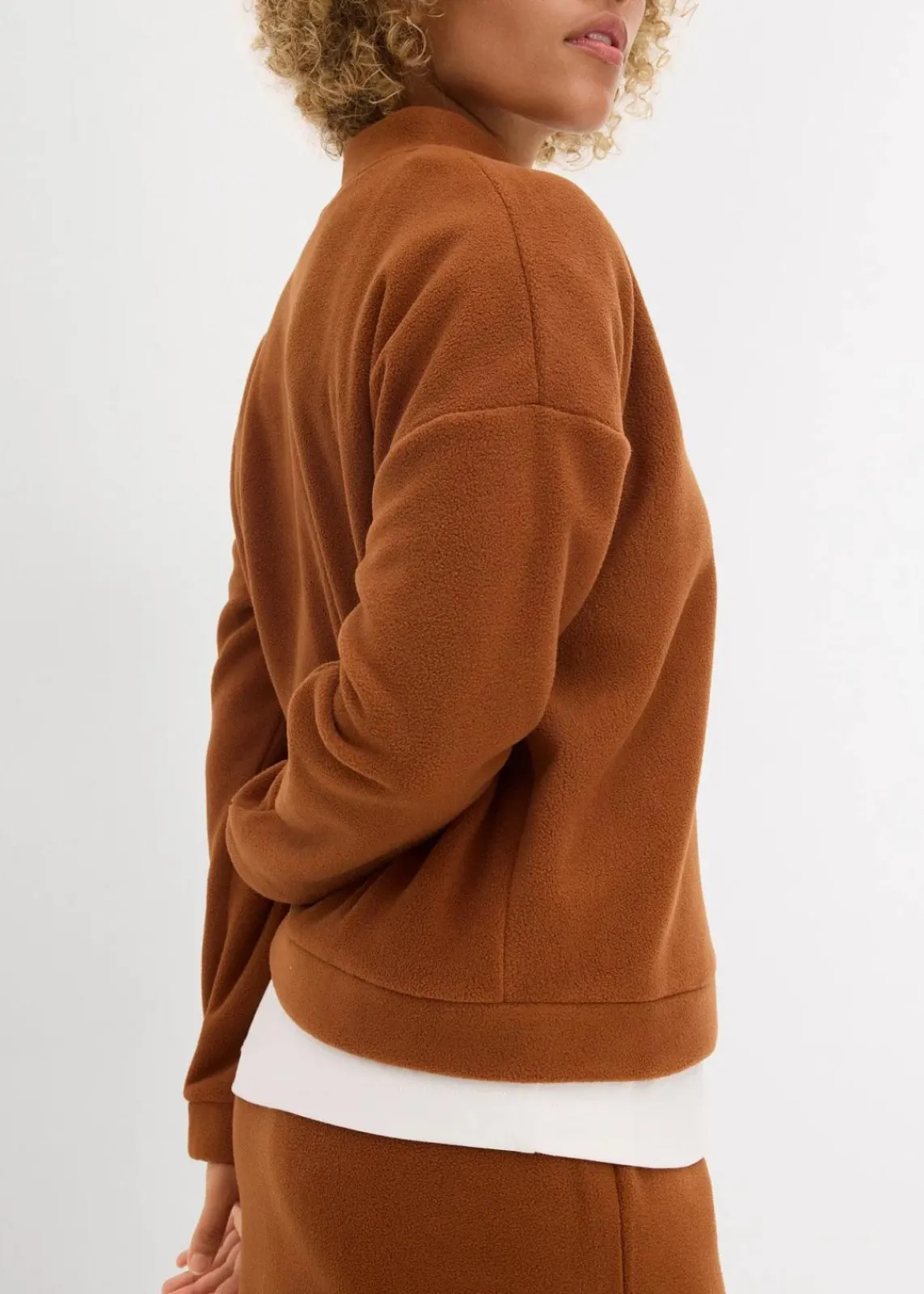 bonprix Bekleidung·Blusen & Tuniken|Zweiteiler & Sets^Fleecepullover ziegelbraun