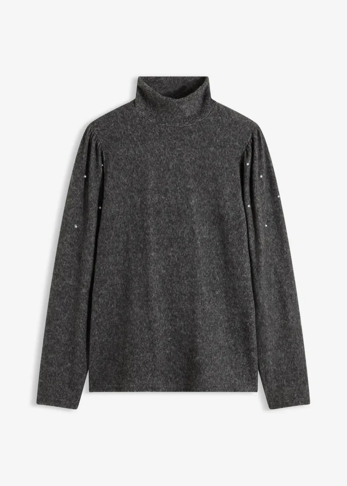 bonprix Shirts & Tops^Fleeceshirt aus fließendem Viskose-Mix anthrazit meliert