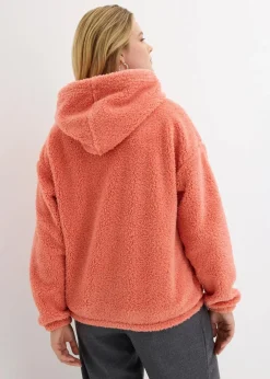 bonprix Nachhaltigere Materialien|Sweat^Fleeceshirt aus Teddy rauchkoralle