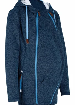 bonprix Bekleidung·Blazer|Umstandsmode^Fleece-Umstands- und Tragejacke dunkelblau/mittelblau meliert