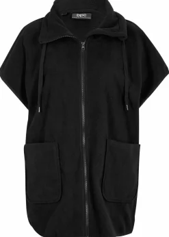 bonprix Nachhaltigere Materialien|Jacken & Mäntel^Fleece-Weste aus recyceltem Polyester schwarz