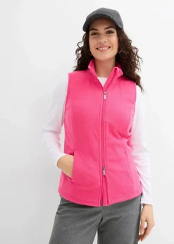 bonprix Bekleidung·Blusen & Tuniken|Bekleidung·Hosen^Fleece-Weste mit Taschen pinklady