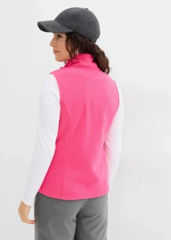 bonprix Bekleidung·Blusen & Tuniken|Bekleidung·Hosen^Fleece-Weste mit Taschen pinklady