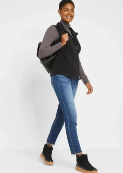bonprix Jacken & Mäntel|Sweat^Fleece-Weste mit Taschen schwarz