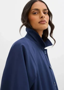 bonprix Bekleidung·Hosen|Jacken & Mäntel^Fließender Trenchcoat dunkelblau