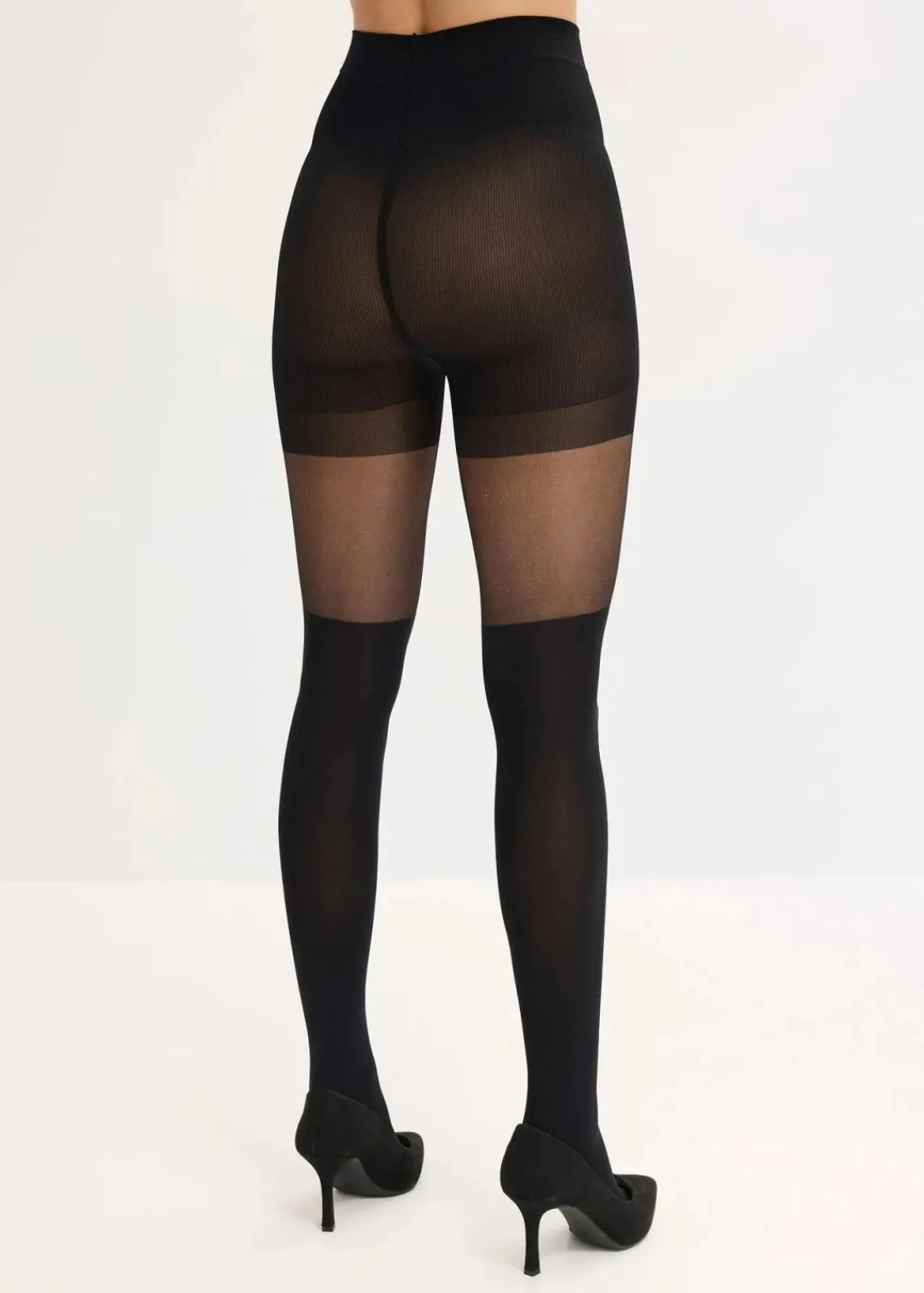 bonprix Wäsche·Socken & Strumpfhosen|Socken & Strumpfhosen^Formende Overknee Strumpfhose schwarz