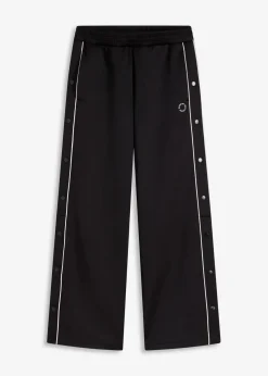 bonprix Bekleidung·Sweat|Bekleidung·Kleider^Funktions-Jogginghose mit Knöpfen, schnelltrocknend schwarz