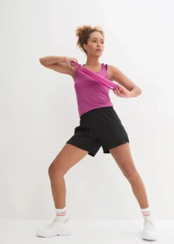 bonprix Sportbekleidung|Hosen^Funktions-Shorts mit Handytasche schwarz