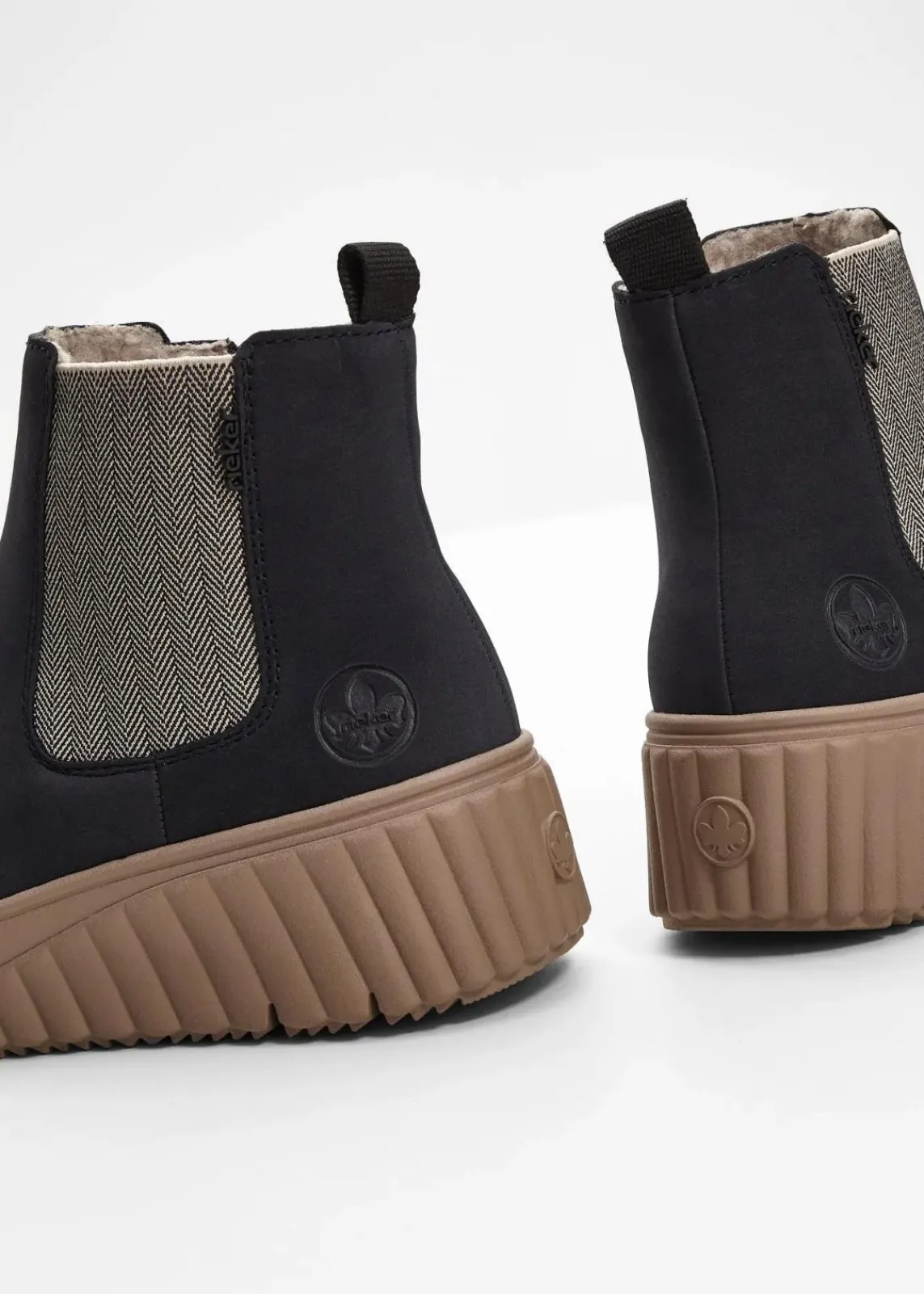 Rieker Schuhe & Accessoires In Spezialgrößen·Schuhe In Übergröße|Schuhe & Accessoires In Spezialgrößen·Elastischer Schaft^Gefütterte Komfort-Boots dunkelblau