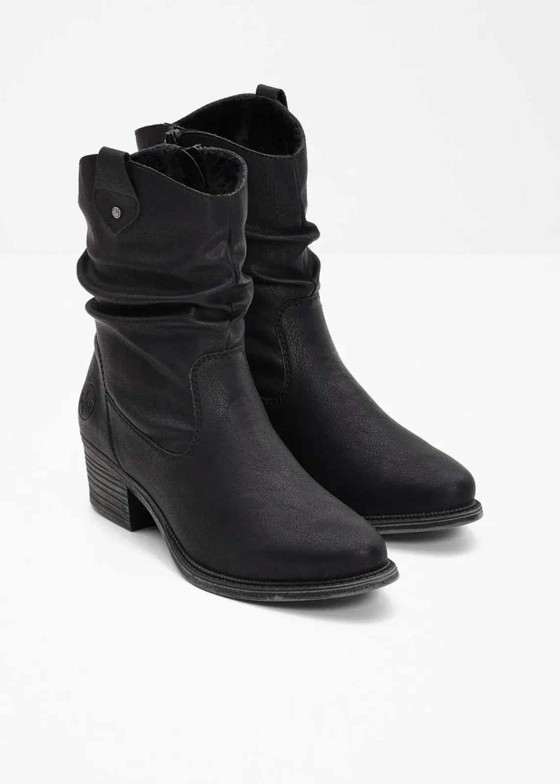 Rieker High Heels|Gefütterte Winterschuhe^Gefütterte Komfort-Cowboy-Boots schwarz