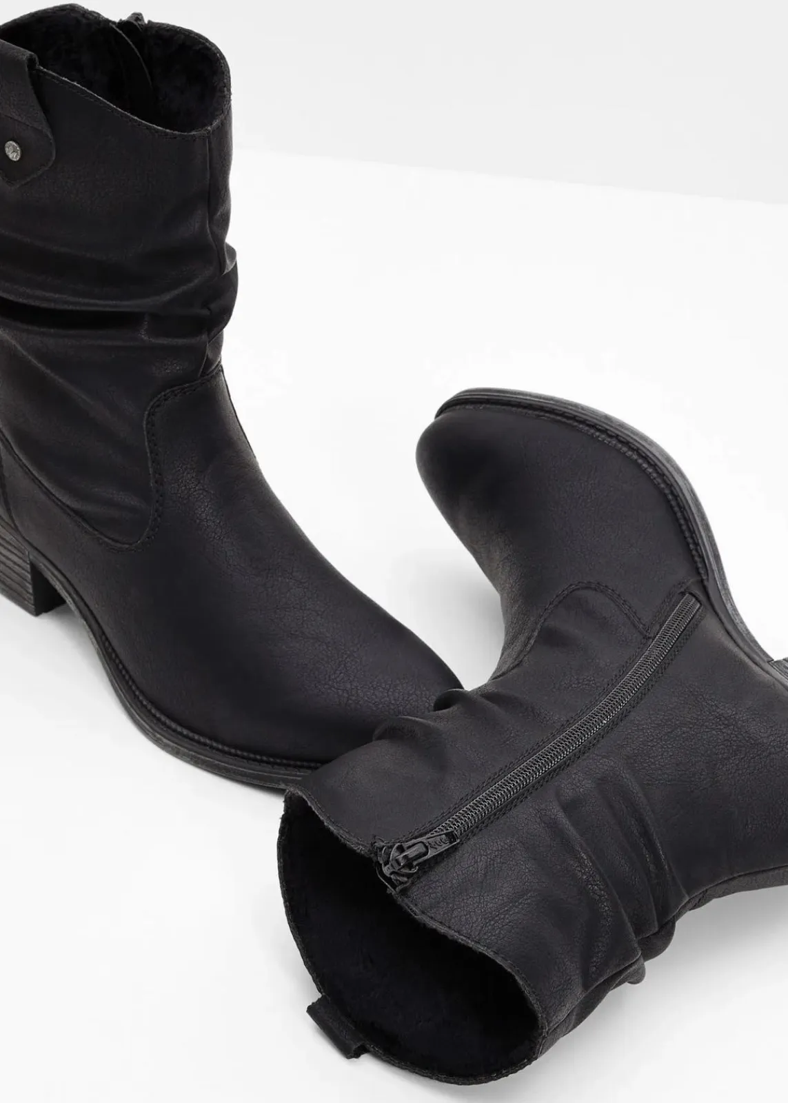 Rieker High Heels|Gefütterte Winterschuhe^Gefütterte Komfort-Cowboy-Boots schwarz