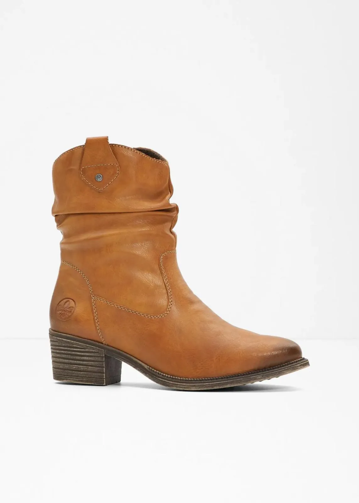 Rieker Schuhe & Accessoires In Spezialgrößen·Schuhe In Übergröße|Stiefeletten^Gefütterte Komfort-Cowboy-Boots cognac