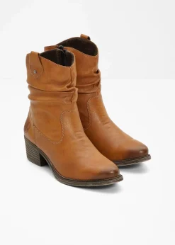 Rieker Schuhe & Accessoires In Spezialgrößen·Schuhe In Übergröße|Stiefeletten^Gefütterte Komfort-Cowboy-Boots cognac