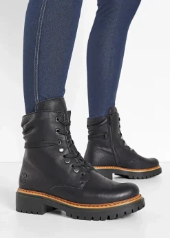 Rieker High Heels|Komfortschuhe^Gefütterte Komfort-Schnürboots schwarz