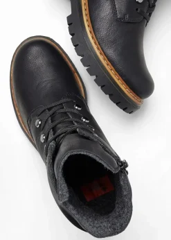 Rieker High Heels|Komfortschuhe^Gefütterte Komfort-Schnürboots schwarz