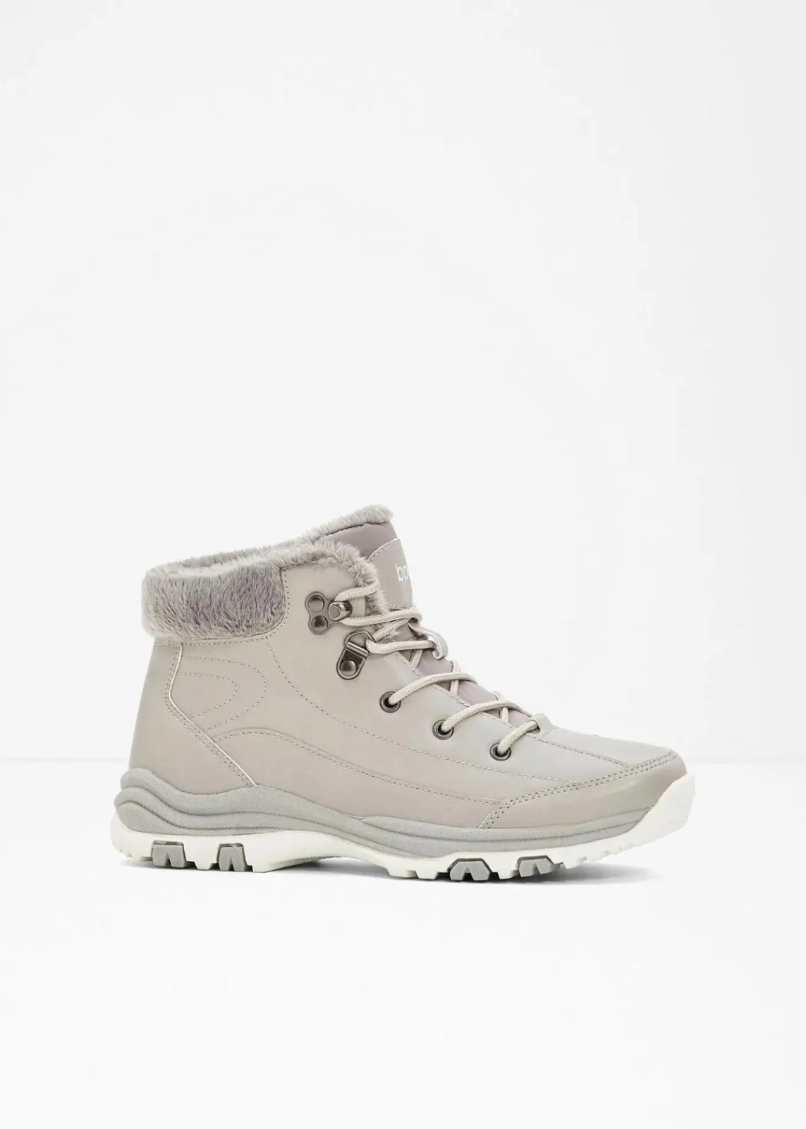 bonprix Boots|Gefütterte Winterschuhe^Gefütterte Schnürboots grau