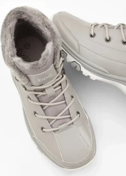 bonprix Boots|Gefütterte Winterschuhe^Gefütterte Schnürboots grau