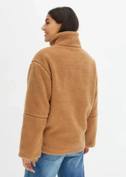 bonprix Nachhaltigere Materialien|Jacken & Mäntel^Gefütterte Teddy-Fleece Jacke camel