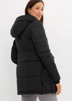 bonprix Bekleidung·Blazer|Umstandsmode^Gefütterte Umstandsjacke mit Baby-Einsatz schwarz