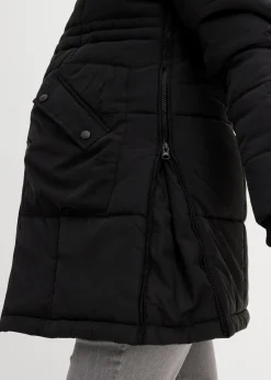 bonprix Bekleidung·Blazer|Umstandsmode^Gefütterte Umstandsjacke mit Baby-Einsatz schwarz
