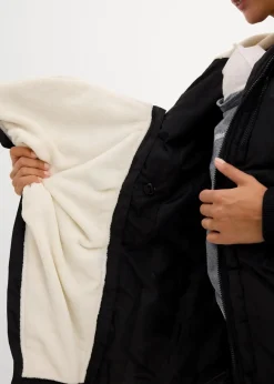 bonprix Bekleidung·Blazer|Umstandsmode^Gefütterte Umstandsjacke mit Baby-Einsatz schwarz