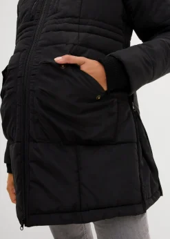 bonprix Bekleidung·Blazer|Umstandsmode^Gefütterte Umstandsjacke mit Baby-Einsatz schwarz