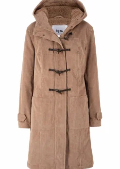 bonprix Bekleidung·Hosen^Gefütterter Cord-Dufflecoat camel