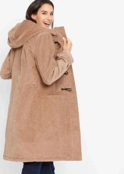 bonprix Bekleidung·Hosen^Gefütterter Cord-Dufflecoat camel