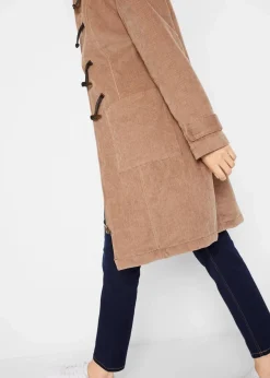 bonprix Bekleidung·Hosen^Gefütterter Cord-Dufflecoat camel