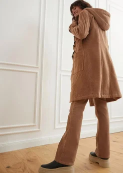 bonprix Bekleidung·Hosen^Gefütterter Cord-Dufflecoat camel