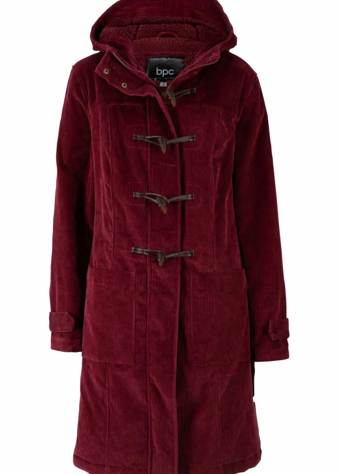 bonprix Bekleidung·Hosen^Gefütterter Cord-Dufflecoat ahornrot
