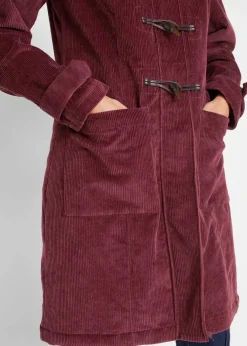 bonprix Bekleidung·Hosen^Gefütterter Cord-Dufflecoat ahornrot