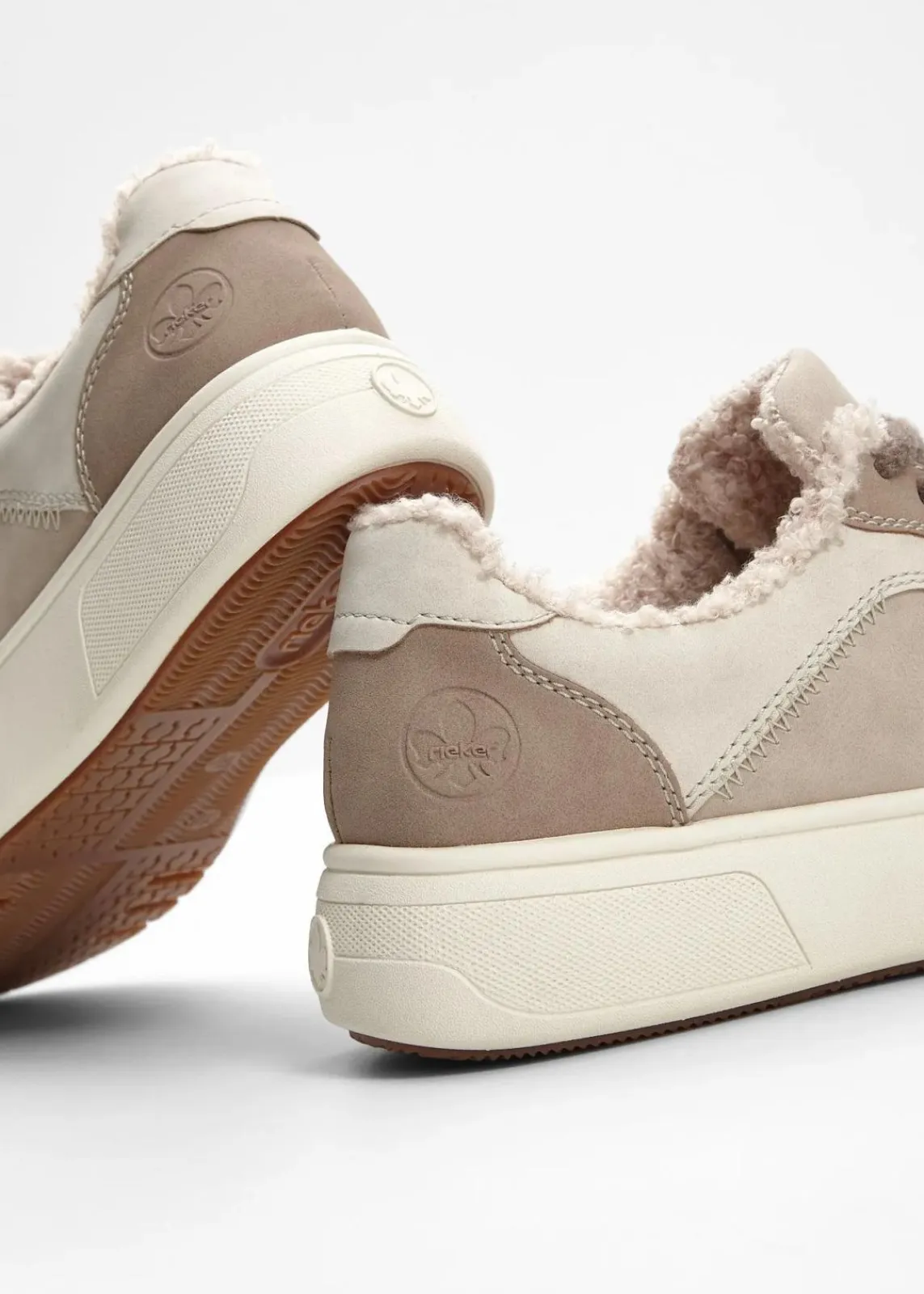 Rieker High Heels|Komfortschuhe^Gefütterter Komfort-Plateau-Sneaker beige