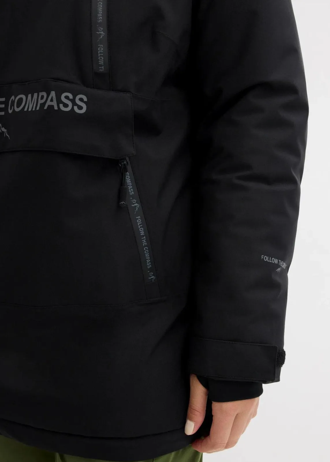 bonprix Bekleidung·Jumpsuits|Bekleidung·Sweat^Gefütterter Windbreaker schwarz