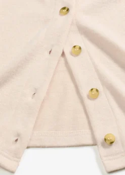 bonprix Pullover & Strickjacken|Zweiteiler & Sets^Gerippte Feinstrickjacke kieselbeige meliert