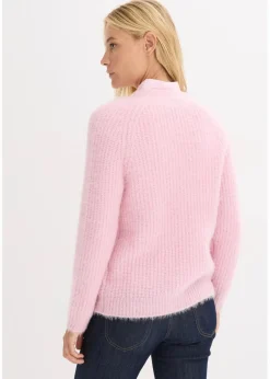 bonprix Bekleidung·Umstandsmode|Pullover & Strickjacken^Gerippte Grobstrickjacke kristallrosa