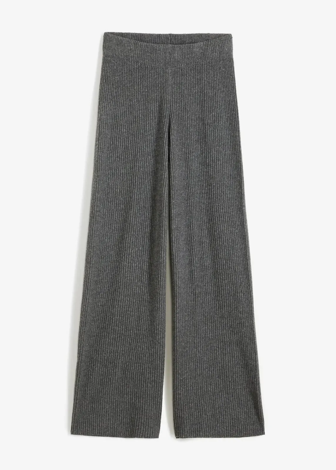 bonprix Bekleidung·Kleider|Hosen^Gerippte Palazzo-Hose anthrazit meliert