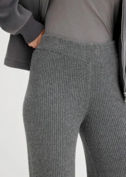bonprix Bekleidung·Kleider|Hosen^Gerippte Palazzo-Hose anthrazit meliert