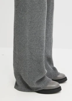 bonprix Bekleidung·Kleider|Hosen^Gerippte Palazzo-Hose anthrazit meliert