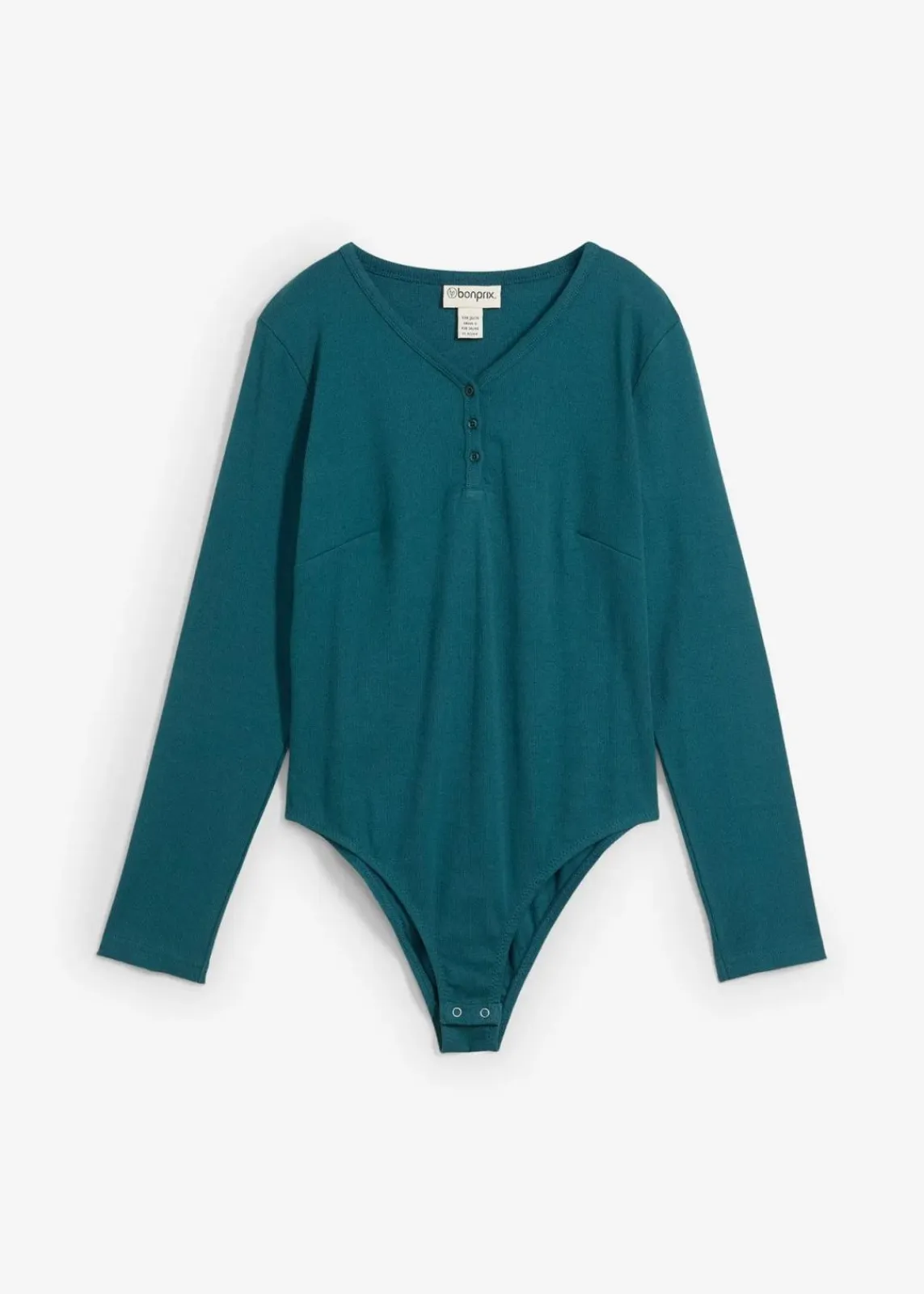 bonprix Basics|Shirts & Tops^Gerippter Body mit reiner Bio-Baumwolle pfeffergrün