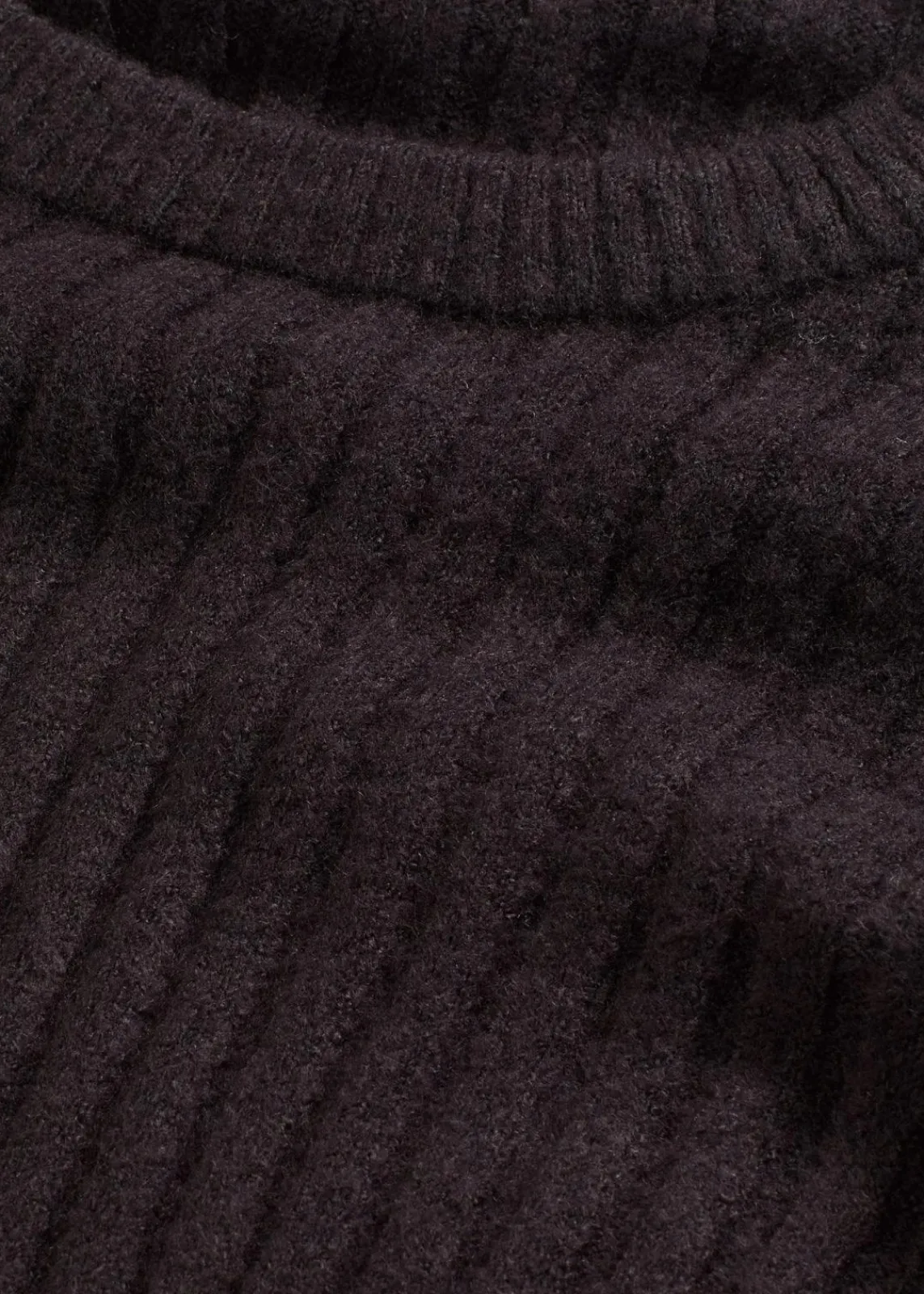 bonprix Pullover & Strickjacken|Strickmode^Gerippter Oversize-Pullover schwarz