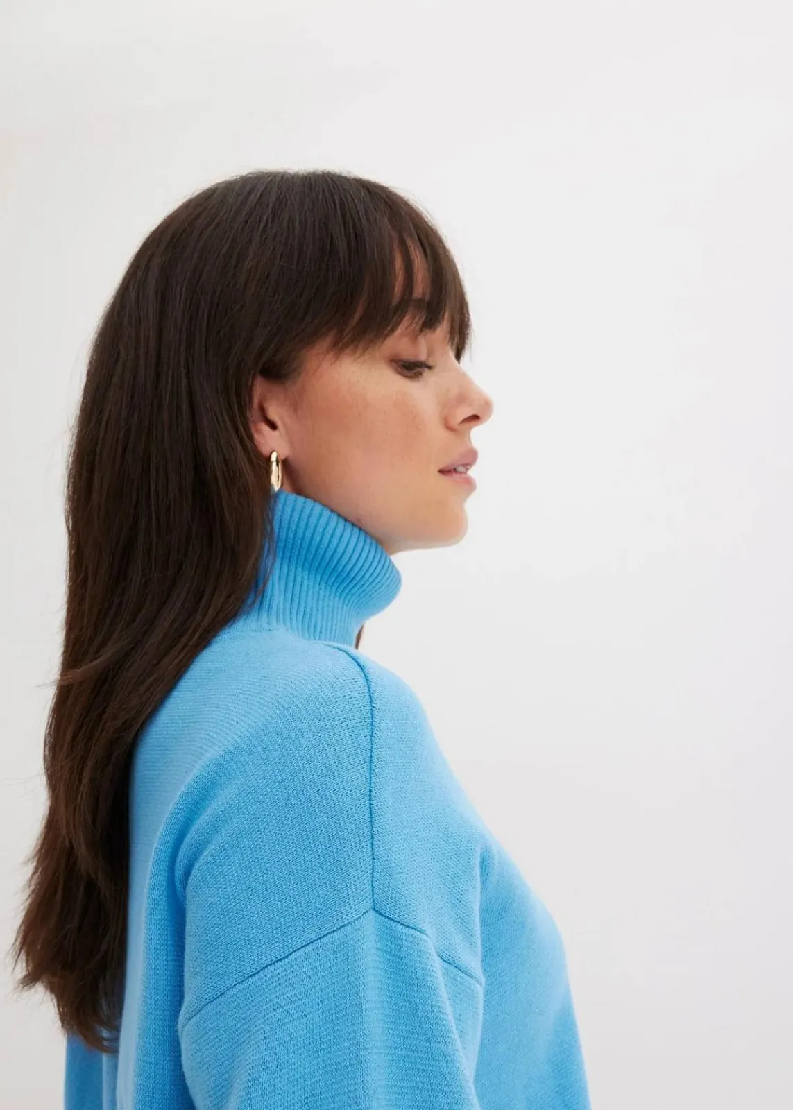 bonprix Bekleidung·Umstandsmode|Bekleidung·Jeans^Gerippter Pullover aus reiner Baumwolle brilliantblau