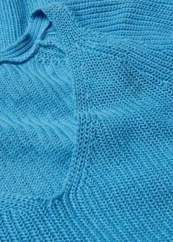 bonprix Strickmode|Bekleidung·Jeans^Gerippter Pullover aus reiner Baumwolle brilliantblau
