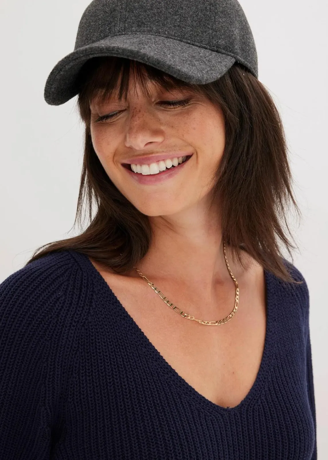 bonprix Bekleidung·Umstandsmode|Strickmode^Gerippter Pullover aus reiner Baumwolle dunkelblau