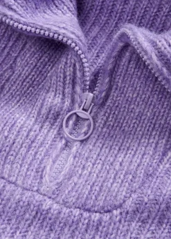 bonprix Pullover & Strickjacken|Bekleidung·Jeans^Gerippter Troyer softlila