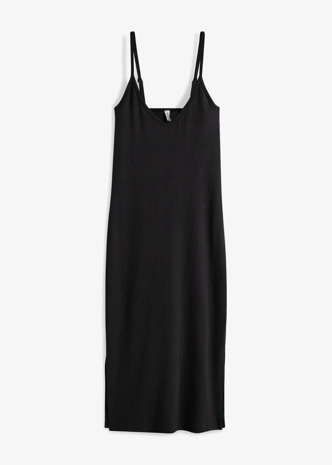 bonprix Bekleidung·Pullover & Strickjacken|Kleider^Geripptes Bodycon-Kleid aus elastischem Baumwoll-Mix schwarz