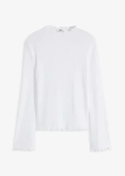 bonprix Shirts & Tops^Geripptes Langarmshirt weiß