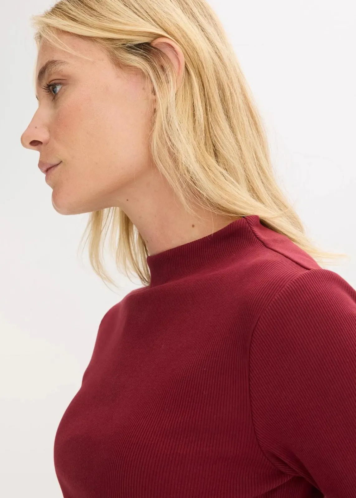 bonprix Shirts & Tops^Geripptes Langarmshirt rubinrot